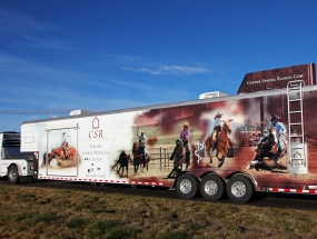 Drivers side trailer wrap -Copper Spring Ranch