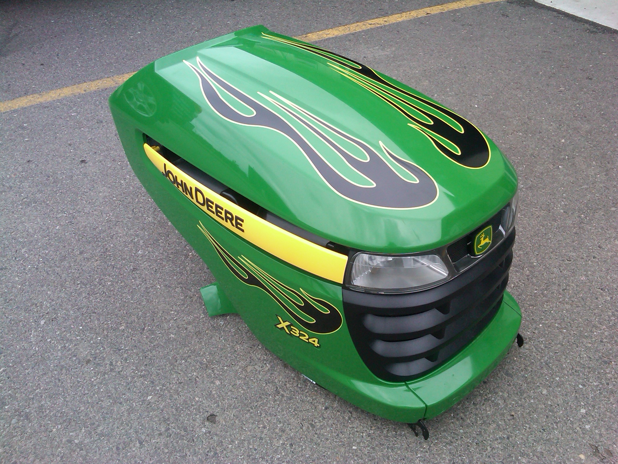 John Deere Mower Flames