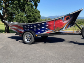DeYoung Steelhead / American Flag Boat Wrap Profile