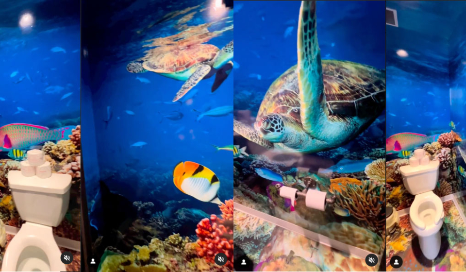 The Porcelain Reef Bathroom Wall Wrap