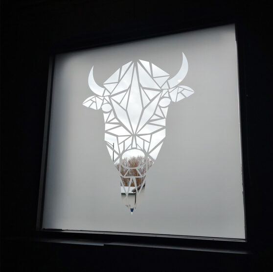 Frost Bison Head Stencil