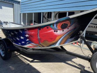 DeYoung Steelhead - American Flag Drift Boat Wrap